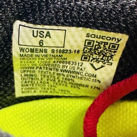 Saucony Kinvara 14 Shoes Womens Size 6 ‘Red Rose’ Running Athletic Sneakers - Picture 8 of 8